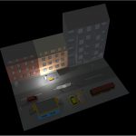DIALux-Simulation Straßenszene